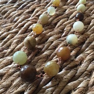 Necklace. Faceted polished stone. Handmade.22 3/4”